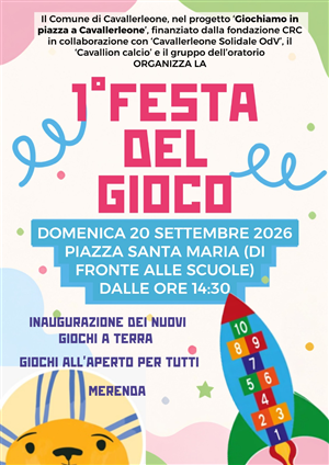 INAUGURAZIONE GIOCHI IN PIAZZA